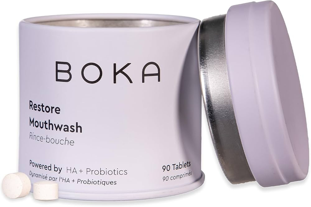 Boka Travel Size Mouthwash Tablets - Hydroxyapatite, Fluoride Free & Alcohol Free - Chewable Tabl... | Amazon (US)