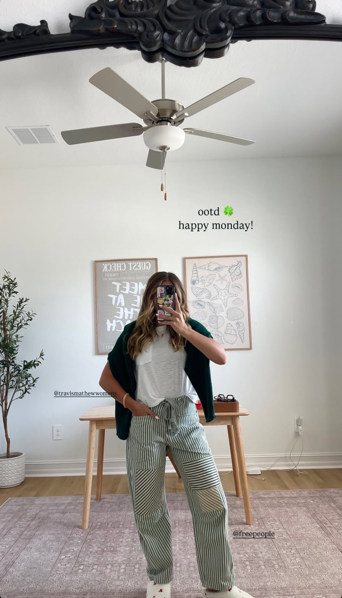 ootd ☘️ happy monday! linking my free people pants in a different color!

#LTKSeasonal #LTKStyleTip #LTKFindsUnder100