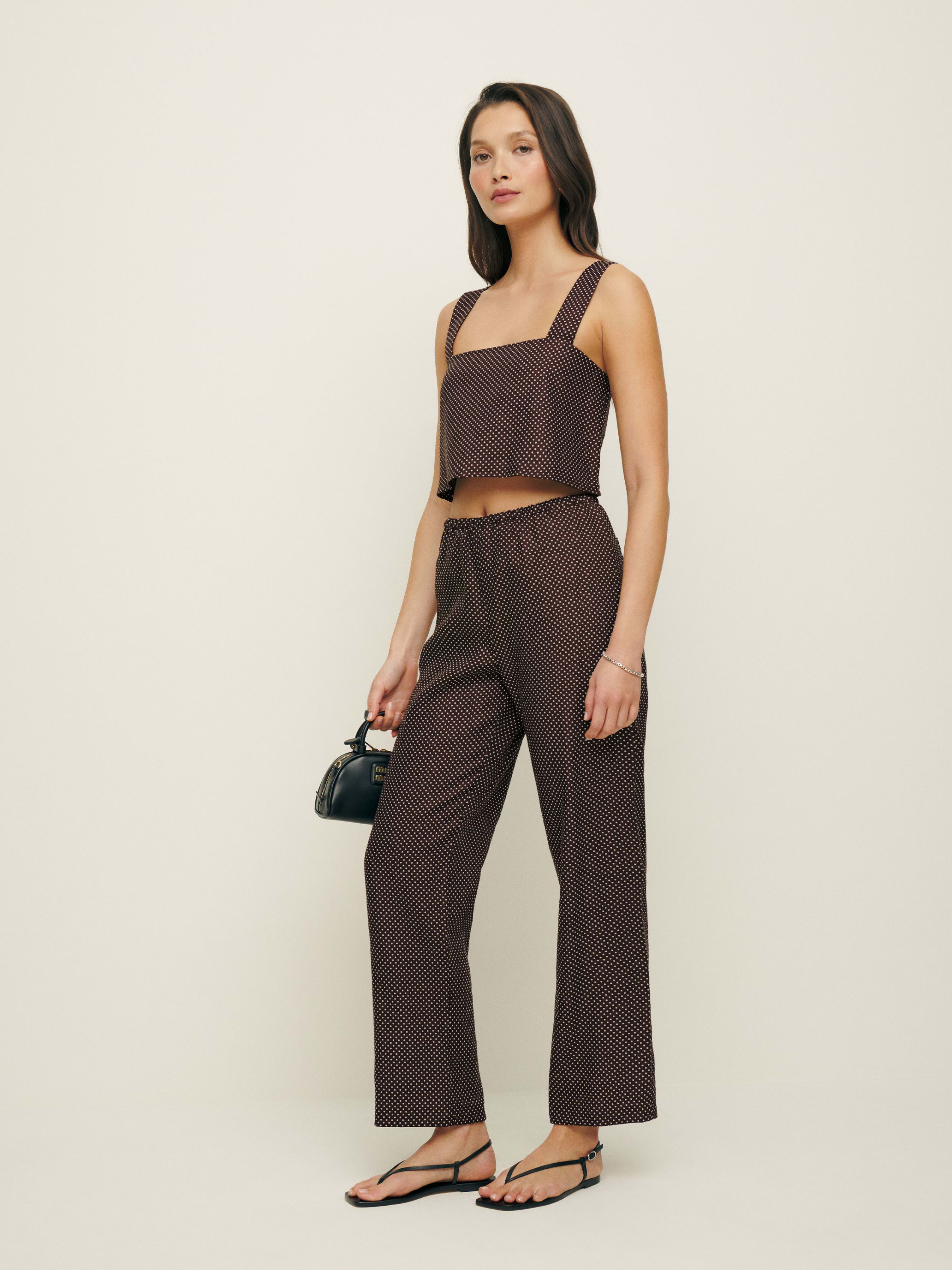 Remi Cropped Linen Pant | Reformation (Global)