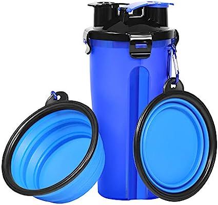 UPSKY Dog Water Bottle Dog Bowls for Traveling Pet Food Container 2-in-1 with Collapsible Dog Bow... | Amazon (US)