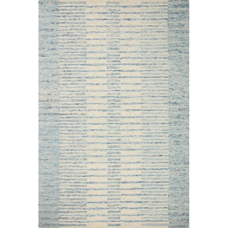 Chris Loves Julia x Loloi Chris Collection CHR-01 Ivory / Denim, Transitional  Area Rug | Wayfair North America