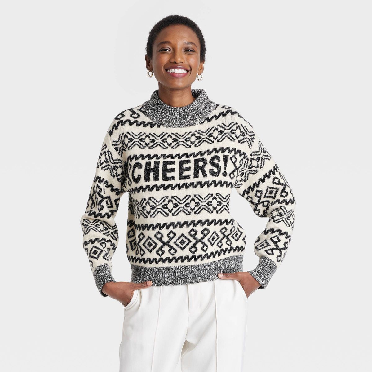 Women's Crewneck Pullover Sweater - A New Day™ Off-White M | Target