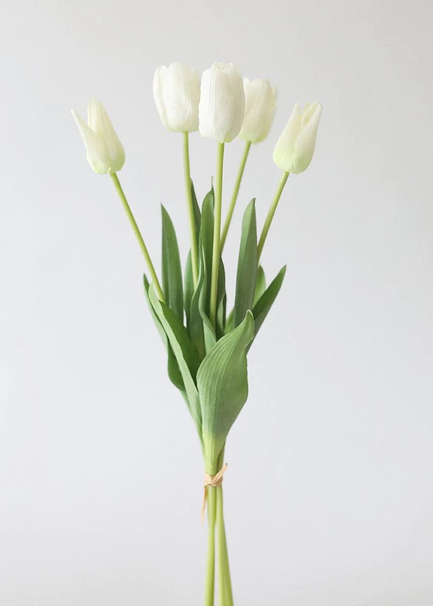 Shop Real Touch Flowers at Afloral.com | White Tulip Bundle at Afloral | Afloral