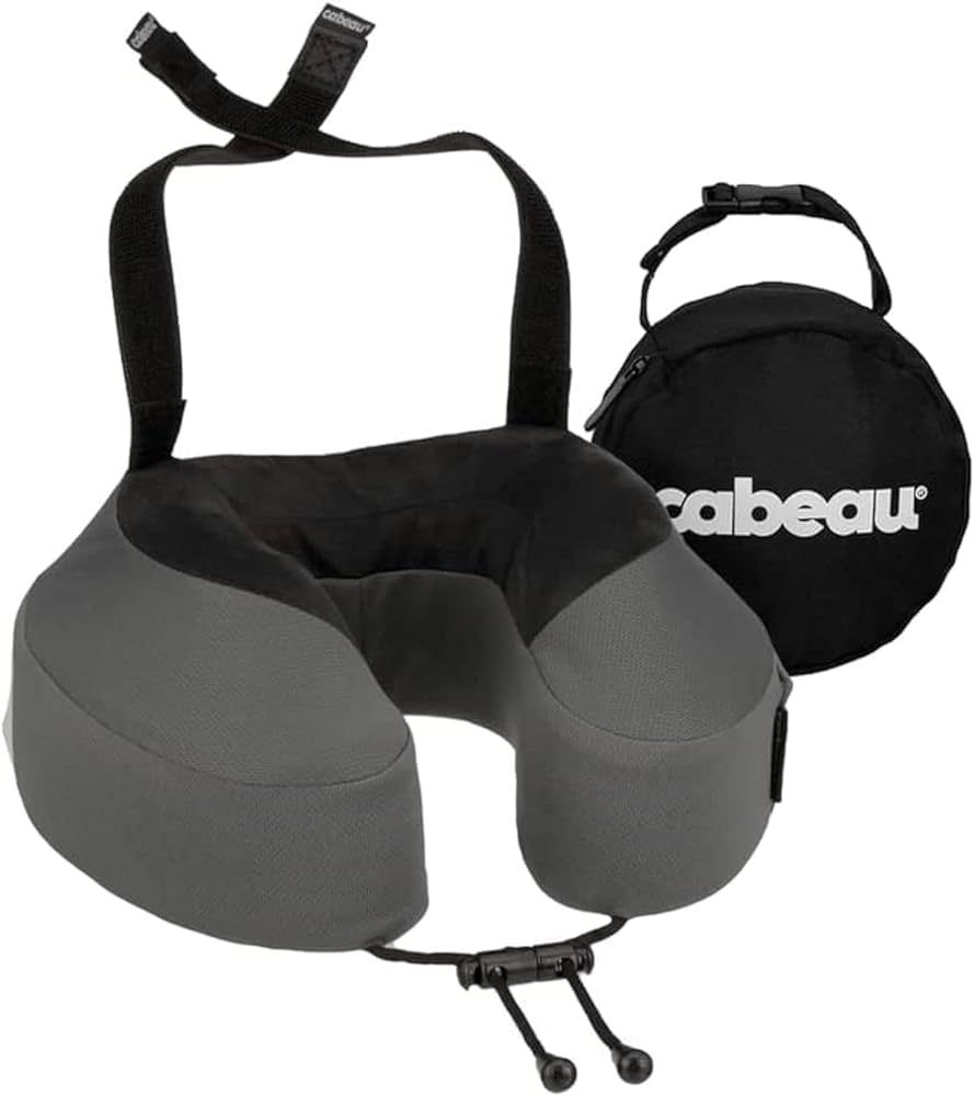 Cabeau Evolution S3 Travel Neck Pillow Memory Foam Neck Support, Adjustable Clasp, and Seat Strap... | Amazon (US)