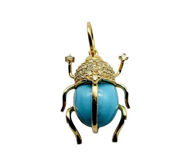 TURQUOISE SCARAB PROTECTION AMULET – SHAKTI | SHAKTI JEWELRY