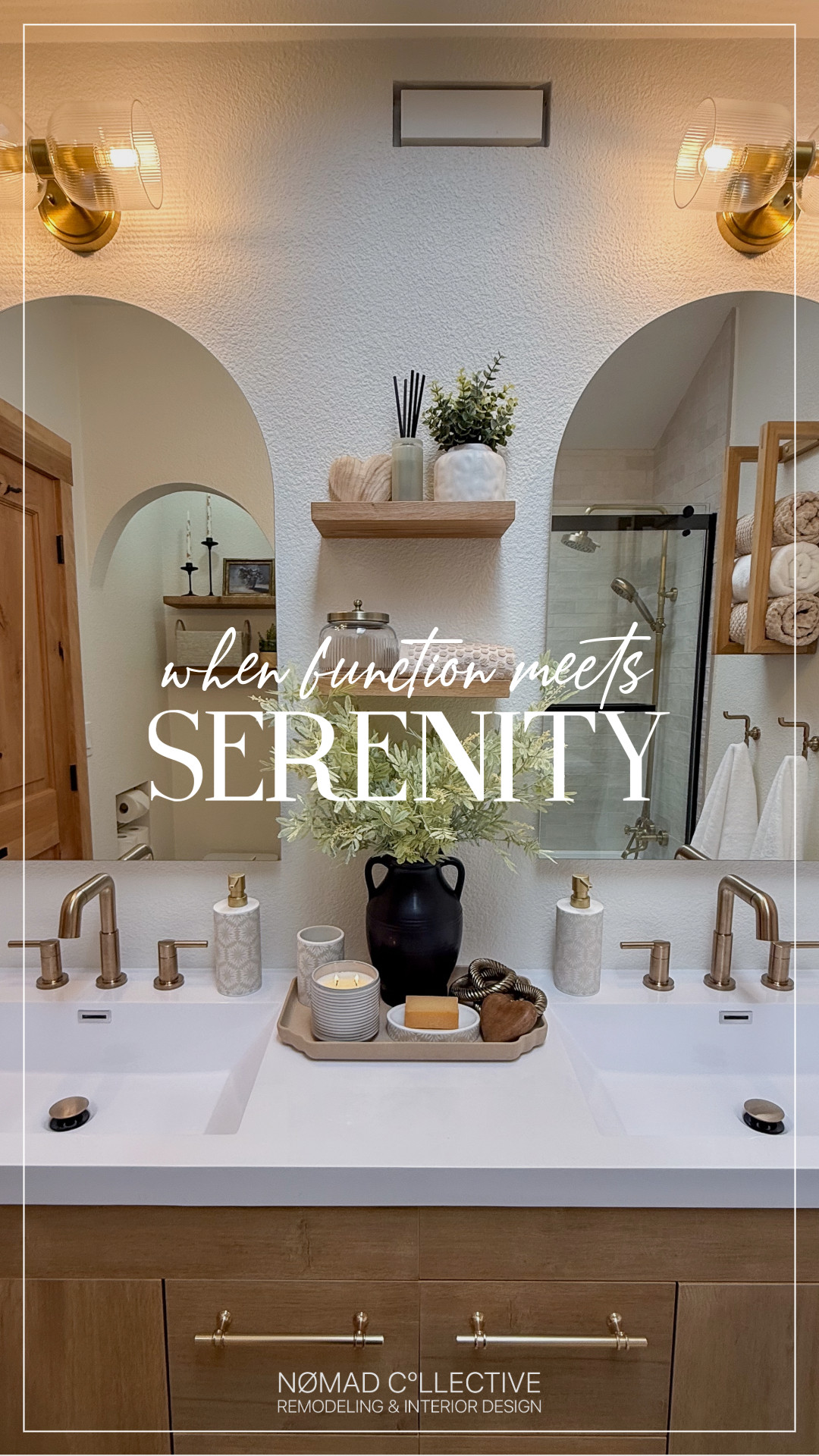 When we say function… we mean function. This nature-inspired bathroom was designed to feel calm and elevated while working harder behind the scenes, with integrated niches throughout, a tailored shower system, a custom wood towel rack, and a pull-out sink faucet for added functionality.

#LTKHome