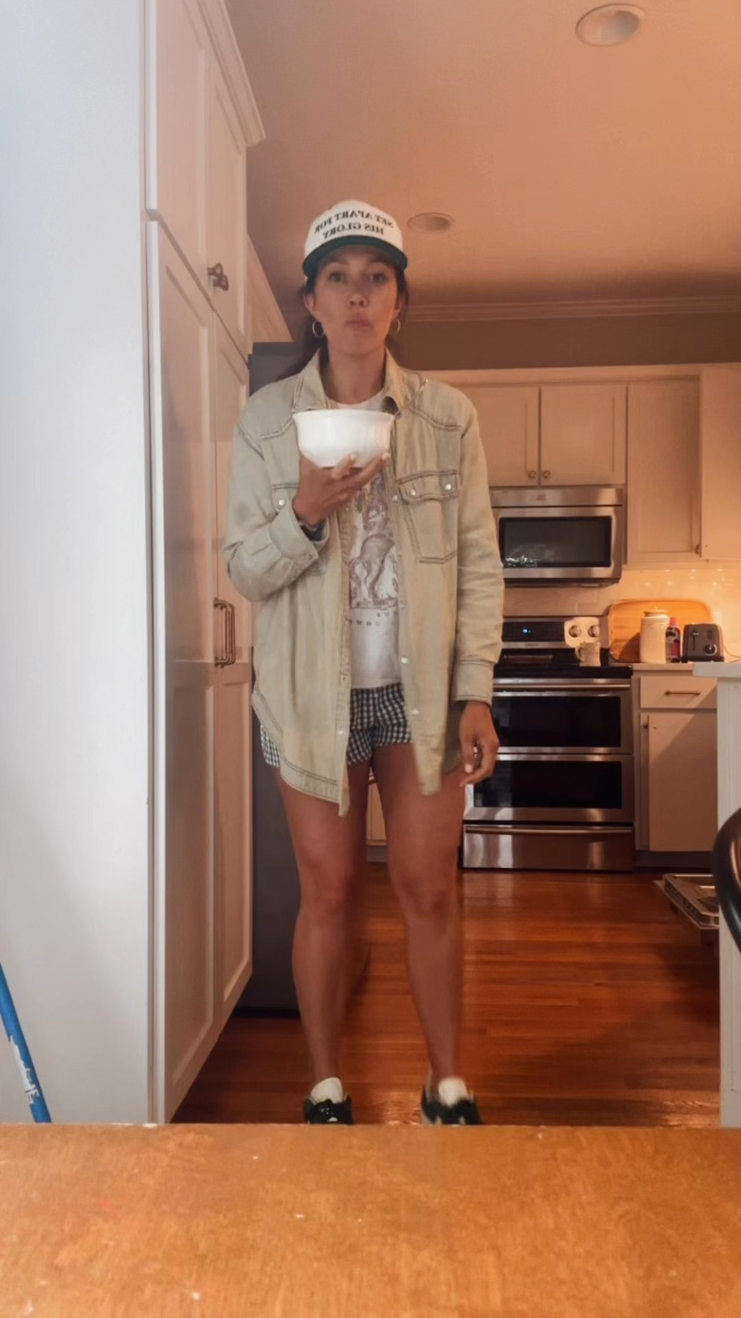 In my gingham shirt era 🙌🏼💕 Wearing a large and they are from
Amazon. 

#LTKMidsize