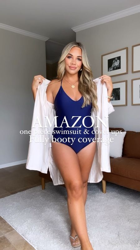 I sized up to a medium in these full booty coverage one piece swimsuits that are very stretchy and flattering on because I'm 16 weeks pregnant and I still have room to grow. I'm also in a size medium in the cover-ups. 15% off coupon code CYP6HZDW

#LTKswim #LTKfindsunder50 #LTKbump