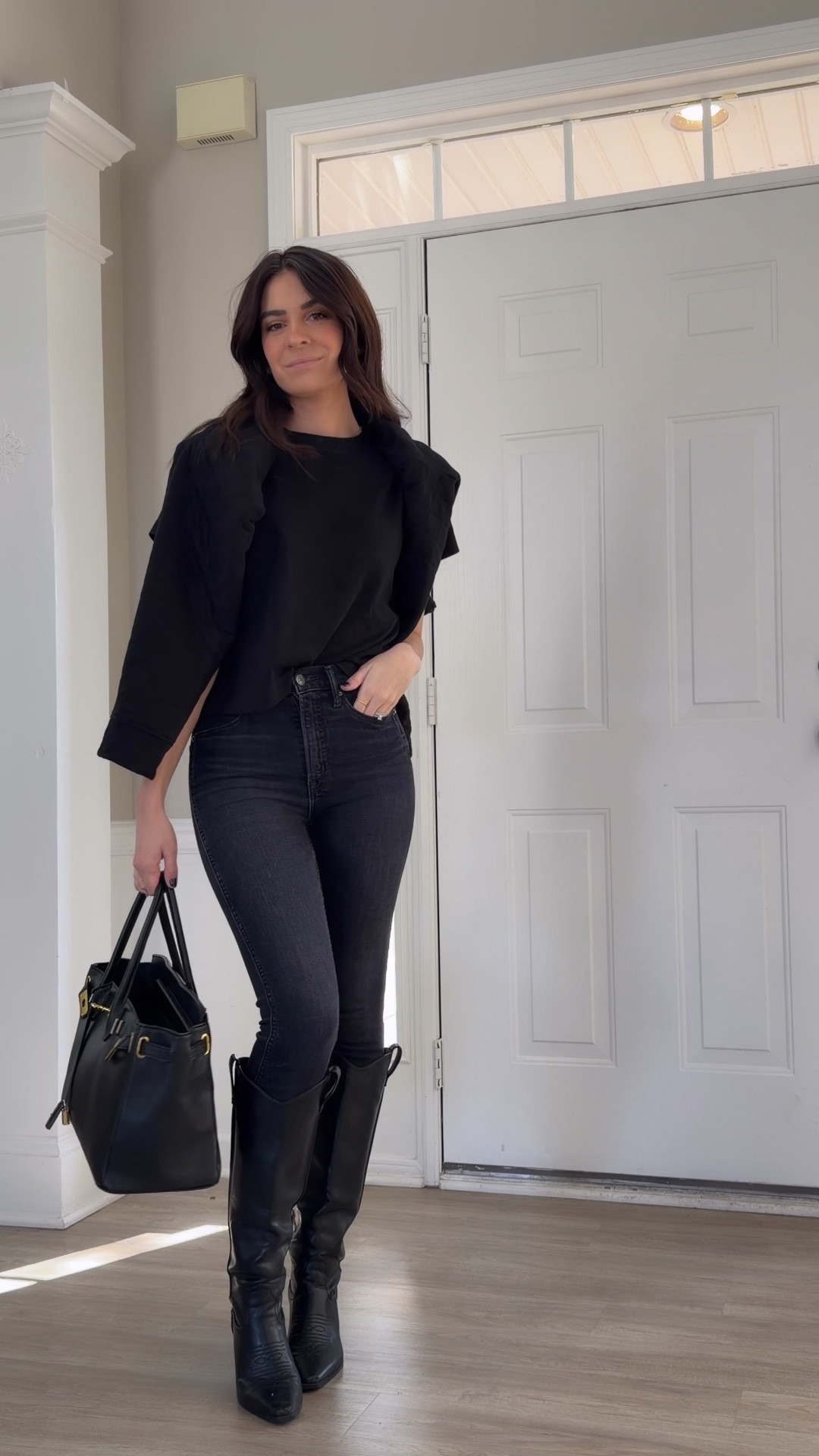 Casual Friday office outfit 
Black cowboy boots, gap jeans, black aritzia Tshirt, casual office, casual style, Nashville style, Nashville
Blogger 

#LTKootd #LTKWorkwear