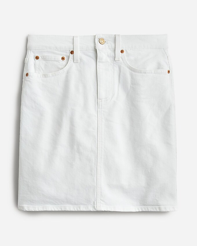 Denim mini skirt in white | J. Crew US