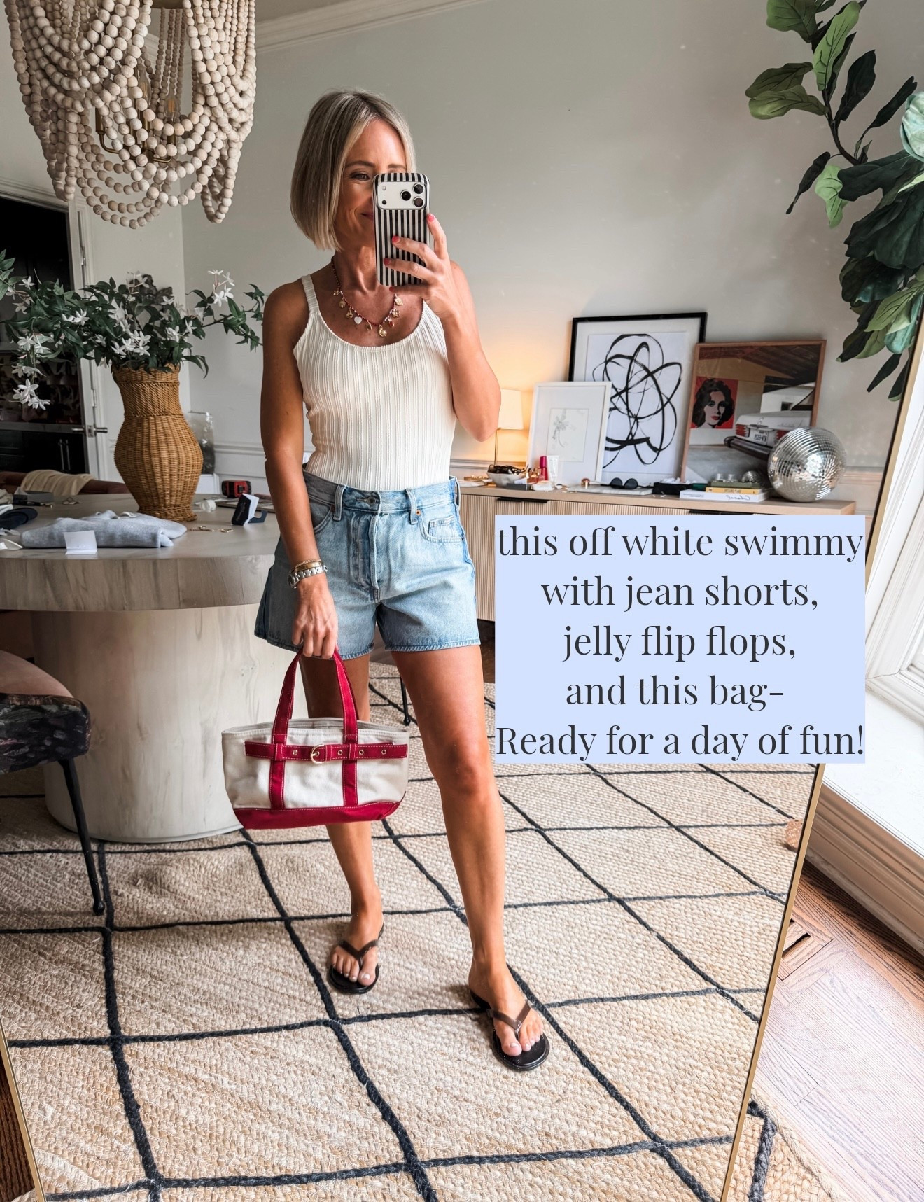 swimsuit- true size xs
shorts in a 2, prob should’ve done my true size 0/ they stretched a bit during the day
mini tote and jelly sandals
@Target 

#LTKmomlife #LTKOver40 #LTKSwim