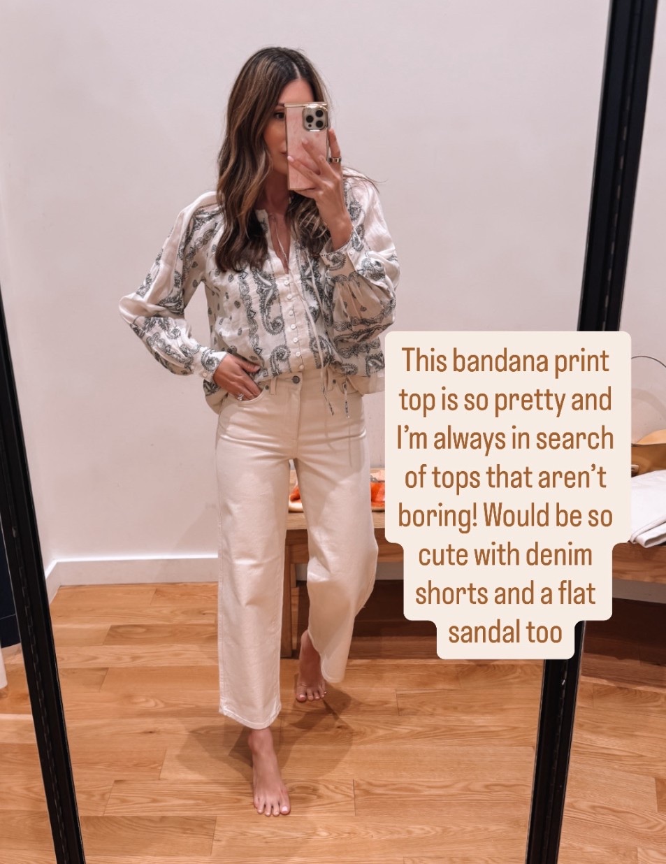 Medium in top, size 26 in jeans 

#LTKSaleAlert