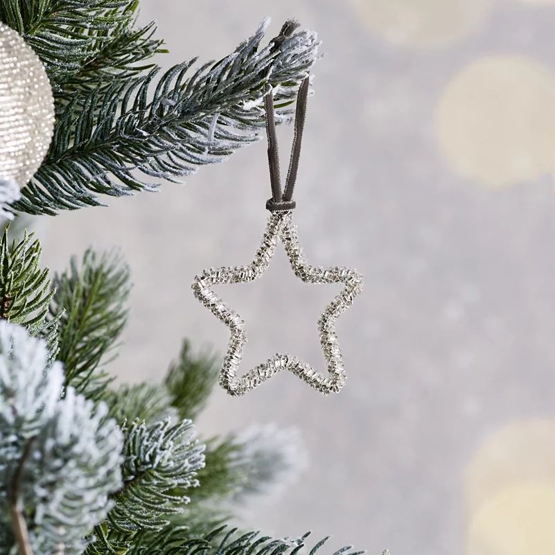 Beaded Star Christmas Decoration | The White Company (UK)