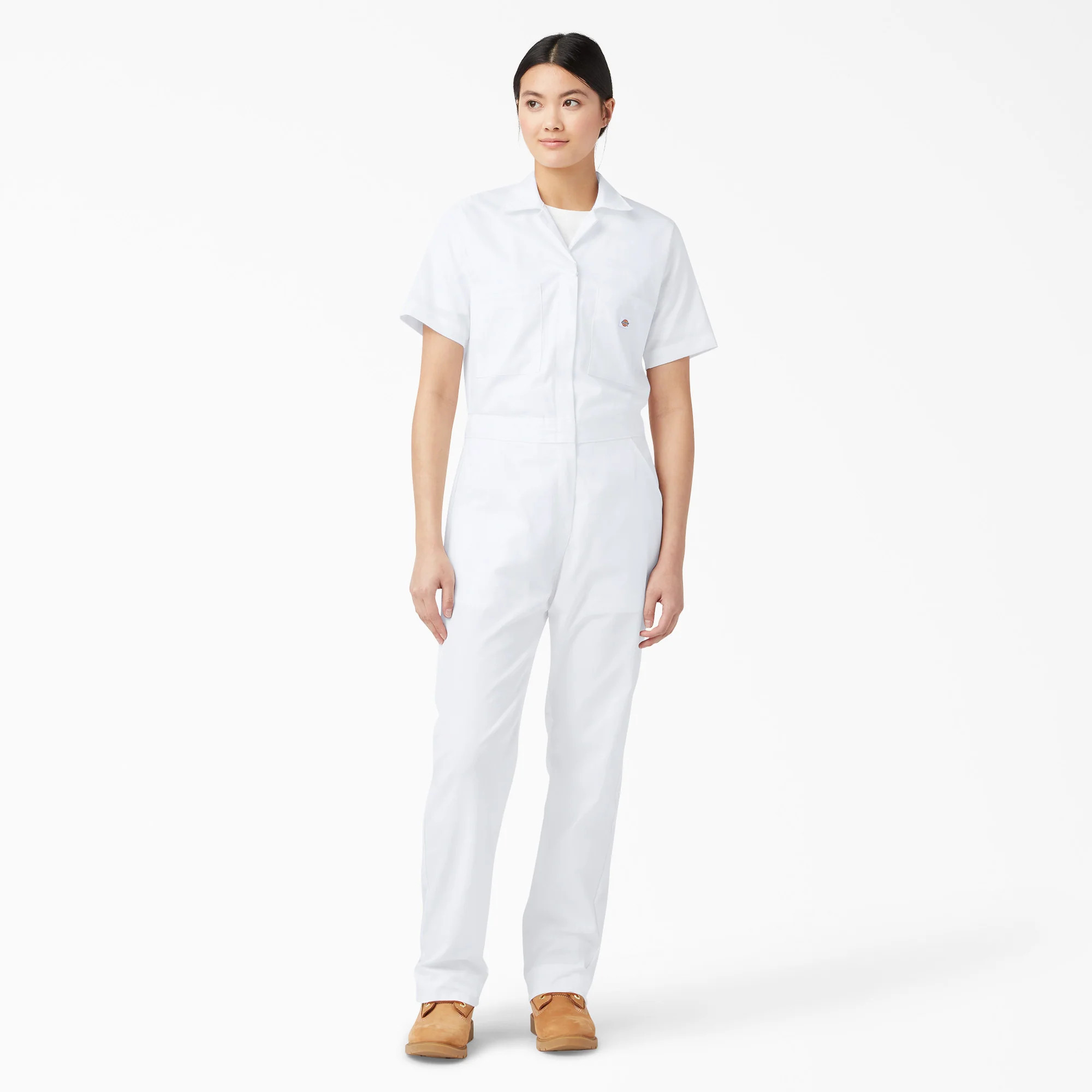 Dickies Women's FLEX Cooling Short Sleeve Coveralls in White size Large | Dickies