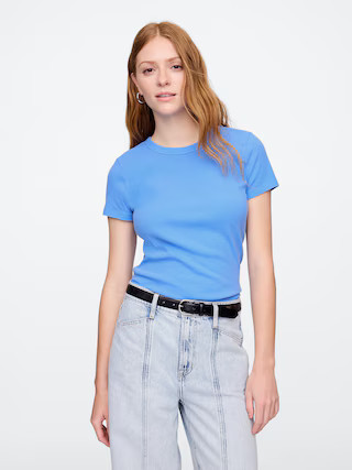 Ribbed Crewneck T-Shirt | Gap Factory