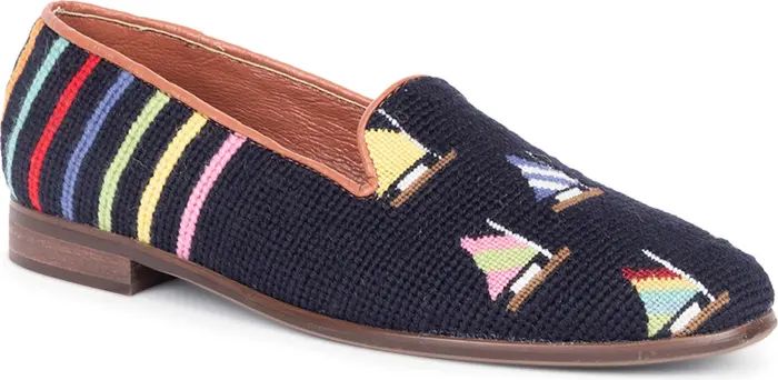 BY PAIGE Needlepoint Nautical Flat (Women) | Nordstrom