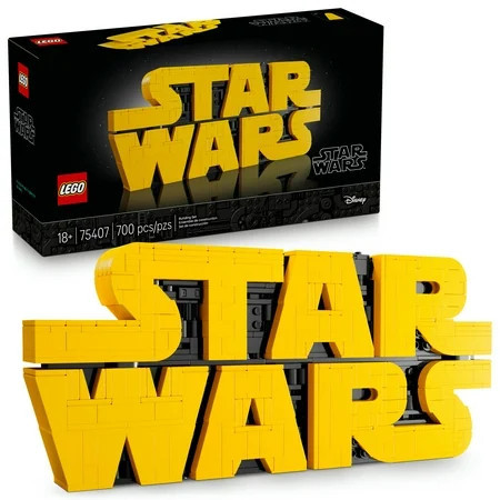 LEGO Star Wars Brick-Built Star Wars Logo - Building Blocks for Adults 18+ - Collectible DIY Model Kit - Unique Gift For Men and Women - Home Decor Idea for Fans of the Movie Series - 75407 | Walmart (US)