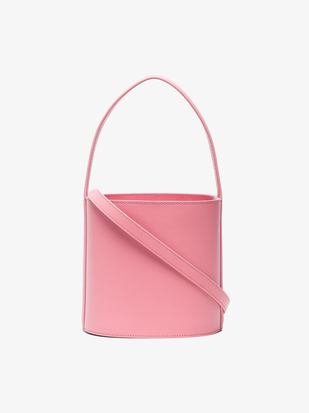 Staud pink Bisset leather bucket bag | Browns Fashion