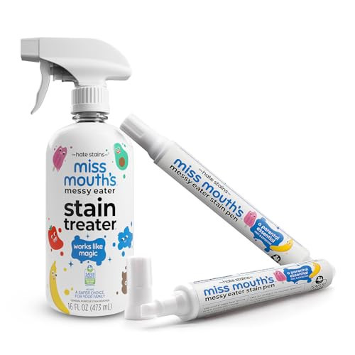 Miss Mouth's Messy Eater Stain Treater - 16oz Spray & Portable Remover Pens 2-Pack - Spot Cleaner for Clothes, Carpet & On-the-Go - Baby Stain Spray | Amazon (US)