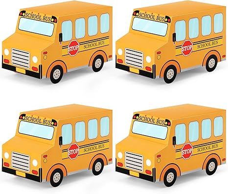 Sinasasspel Back to School Party Treat Boxes School Bus Favor Boxes for First Day of School Class... | Amazon (US)