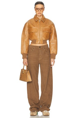 The Leather Bomber Jacket | FWRD 