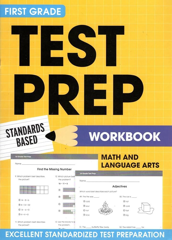 First Grade Math & Language Arts Test Prep Workbook (Aligned with Common Core Standards) v35 | Amazon (US)