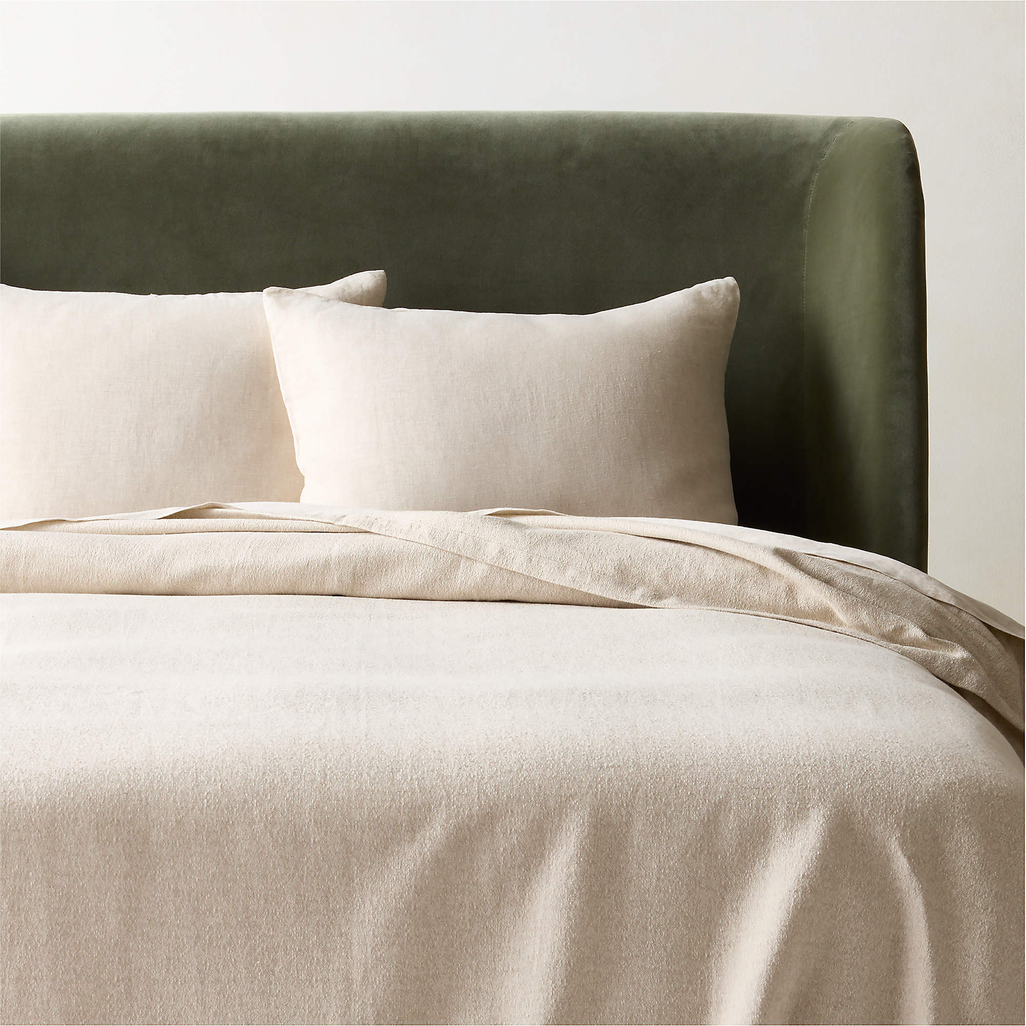 Rhen Flax Organic Cotton Linen Oversized Coverlet | CB2 | CB2