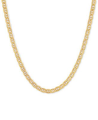 Mariner Link 22" Chain Necklace (3-1/2mm) in 18k Gold-Plated Sterling or Sterling SilverSilver | Macy's