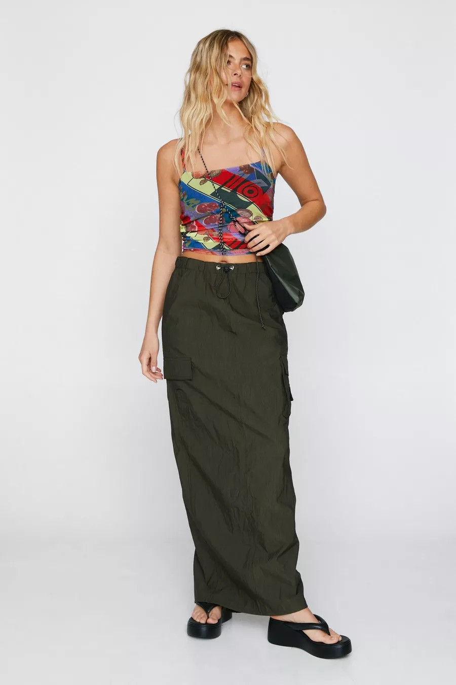 Cargo Style Maxi Skirt | Boohoo.com (UK & IE)