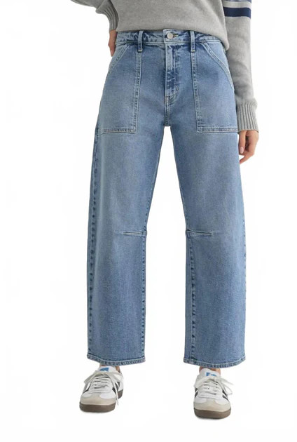 Ankle Barrel Jeans In Medium Wash | Shop Simon