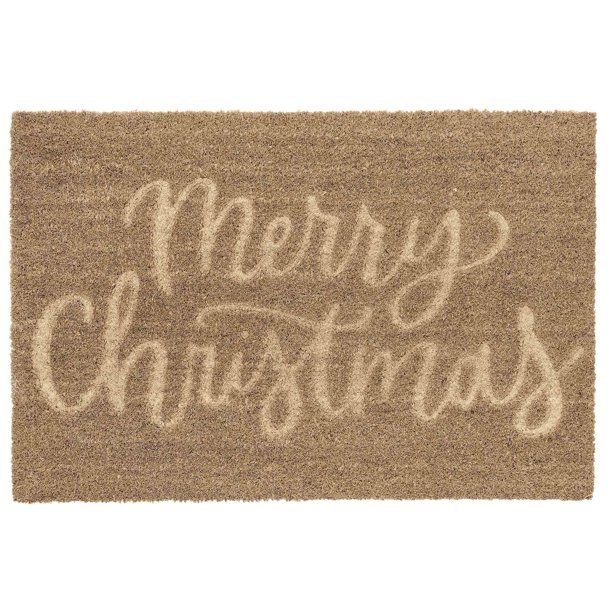 My Texas House Merry Christmas Embossed Outdoor Coir Doormat, Natural, 18" x 30" - Walmart.com | Walmart (US)