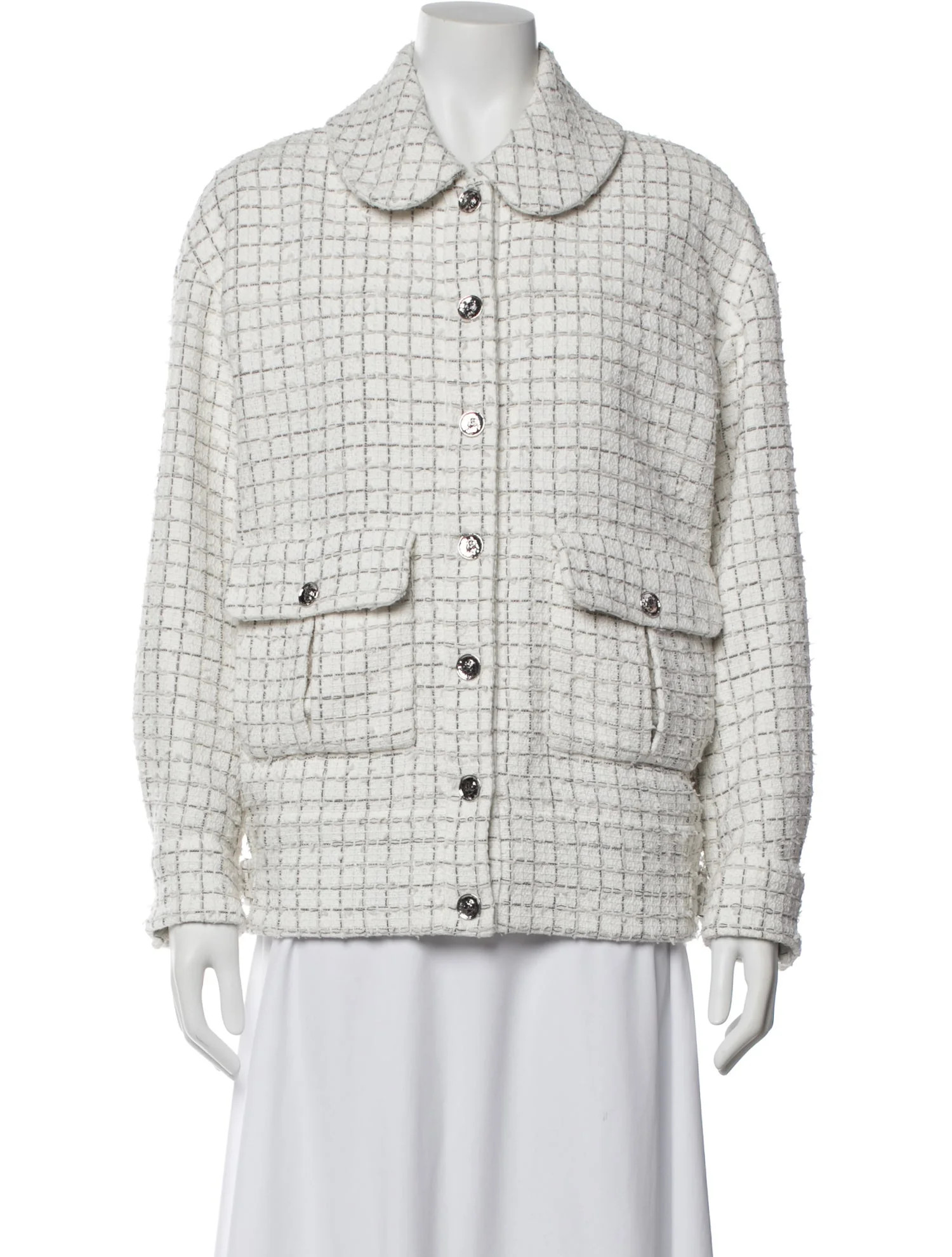 Chanel 2025 Plaid Print Jacket - White Jackets, Clothing - CHA1371902 | The RealReal | The RealReal