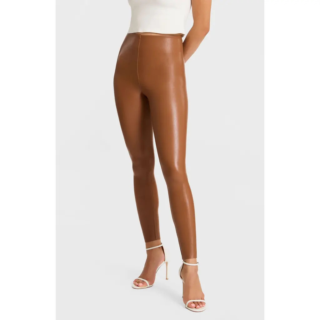 Commando Faux Leather Legging in Cocoa at Nordstrom, Size Medium | Nordstrom