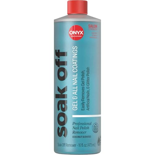Onyx Professional Coconut Scented Nail Polish Remover with Nail File, 16 oz, Maximum Strength Soa... | Amazon (US)