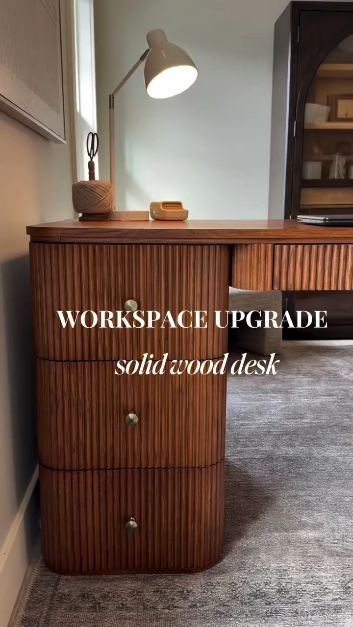 Wow! 🤩 Part of my office remodel has been choosing pieces that feel timeless… and this solid wood DESK was an easy yes. 👏🏻 

The quality is incredible, the wood tone is perfect, and it instantly made the whole space feel more finished.

I’m trying to build this room with pieces that will last for years instead of things I’ll want to replace in a season.

One more step in the office makeover. ✨

#officemakeover #homeofficedesign #hernest #officeremodel

#LTKHome