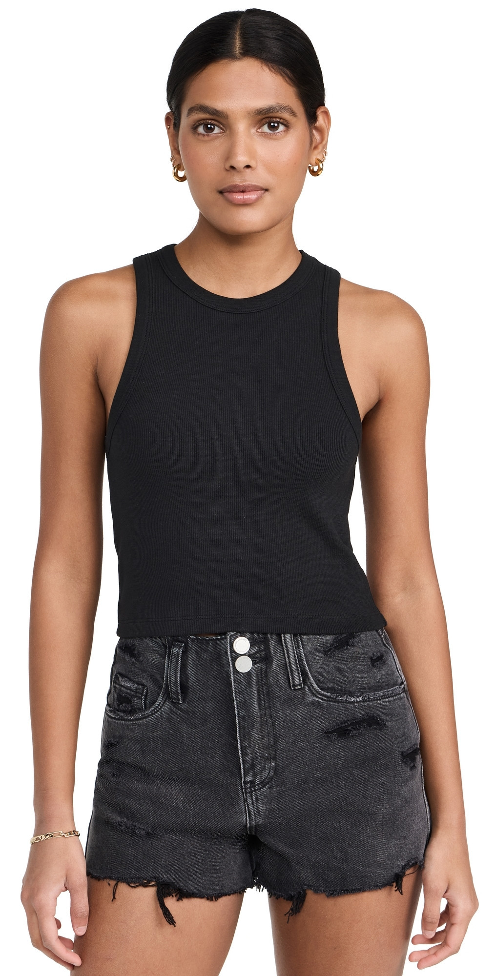 Sold Out NYC The Not So Basic Crop Tank Black S | Shopbop