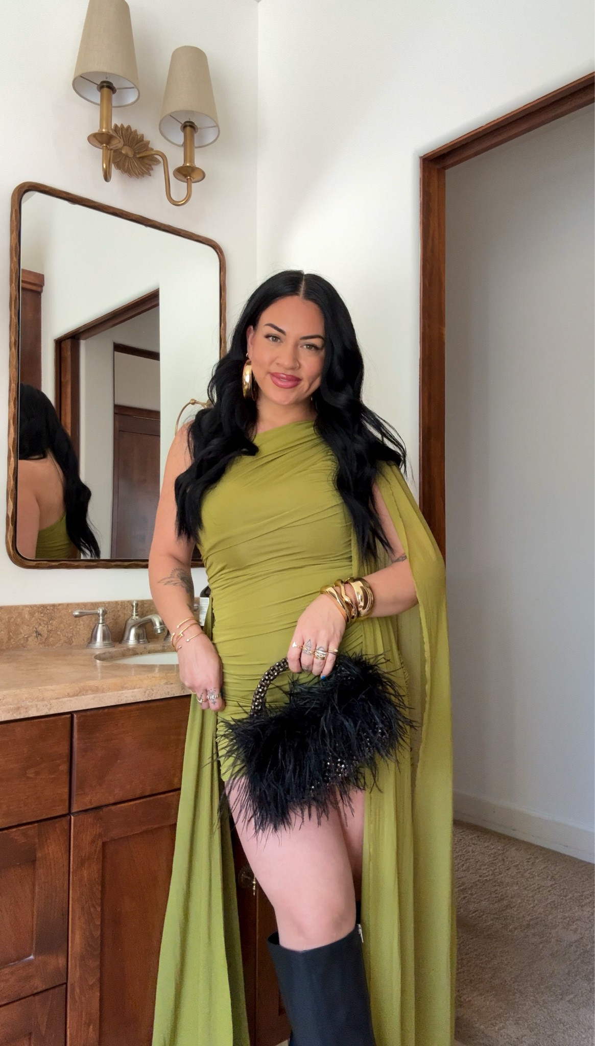 Wearing a size large for reference 🫒

Wedding guest dresses, fall wedding guest, fall wedding guest dress, olive green dress, gold jewelry, tori block

#LTKootd #LTKWedding #LTKMidsize