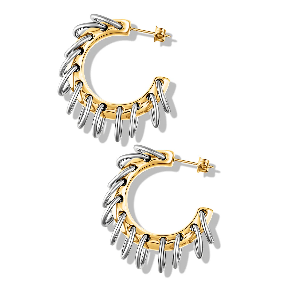 Fringe Hoops | Garnished in Gold