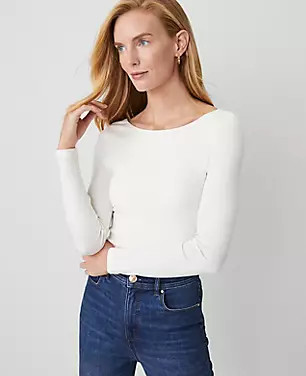 Boatneck Low Back Top | Ann Taylor (US)