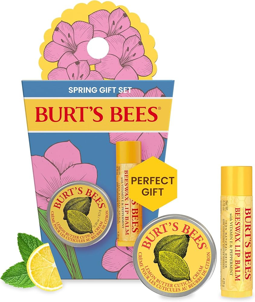 Burt's Bees Easter Basket Stuffers - Spring Surprise Gifts Set, Original Beeswax Lip Balm and Lem... | Amazon (US)