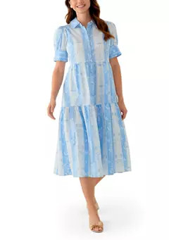 Crown & Ivy™ Women's Short Sleeve Printed Shirtdress | Belk