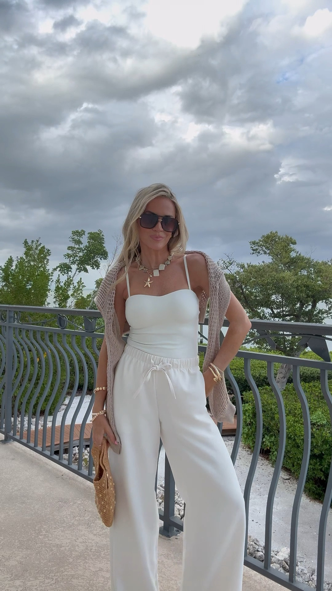 Tank with built in bra - xs
Crepe pants - xs regular length (I’m 5’3”)

#LTKPetite #LTKSaleAlert #LTKOver40