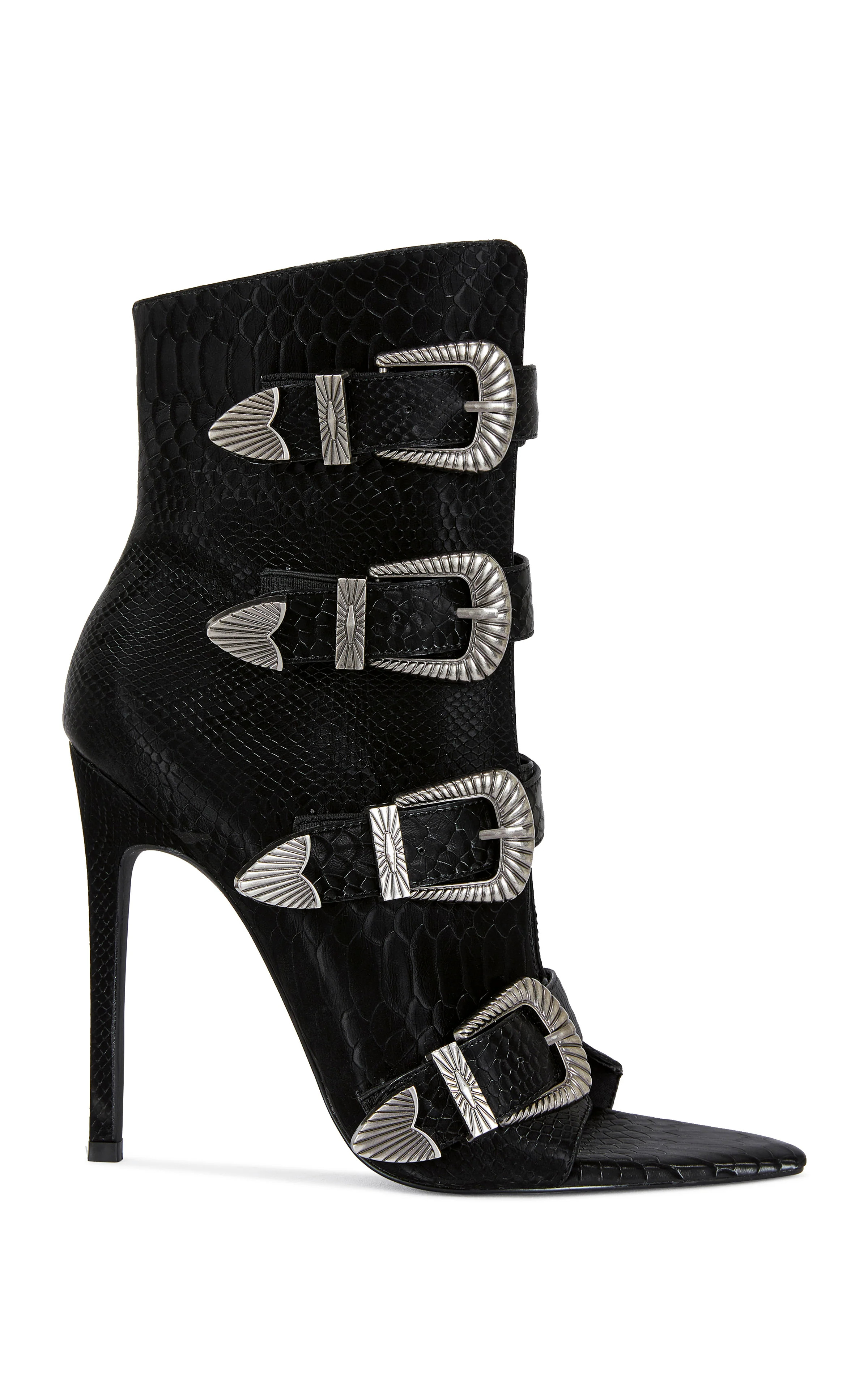 TJEERD-BLACK PEEP TOE BOOTIE | Azalea Wang