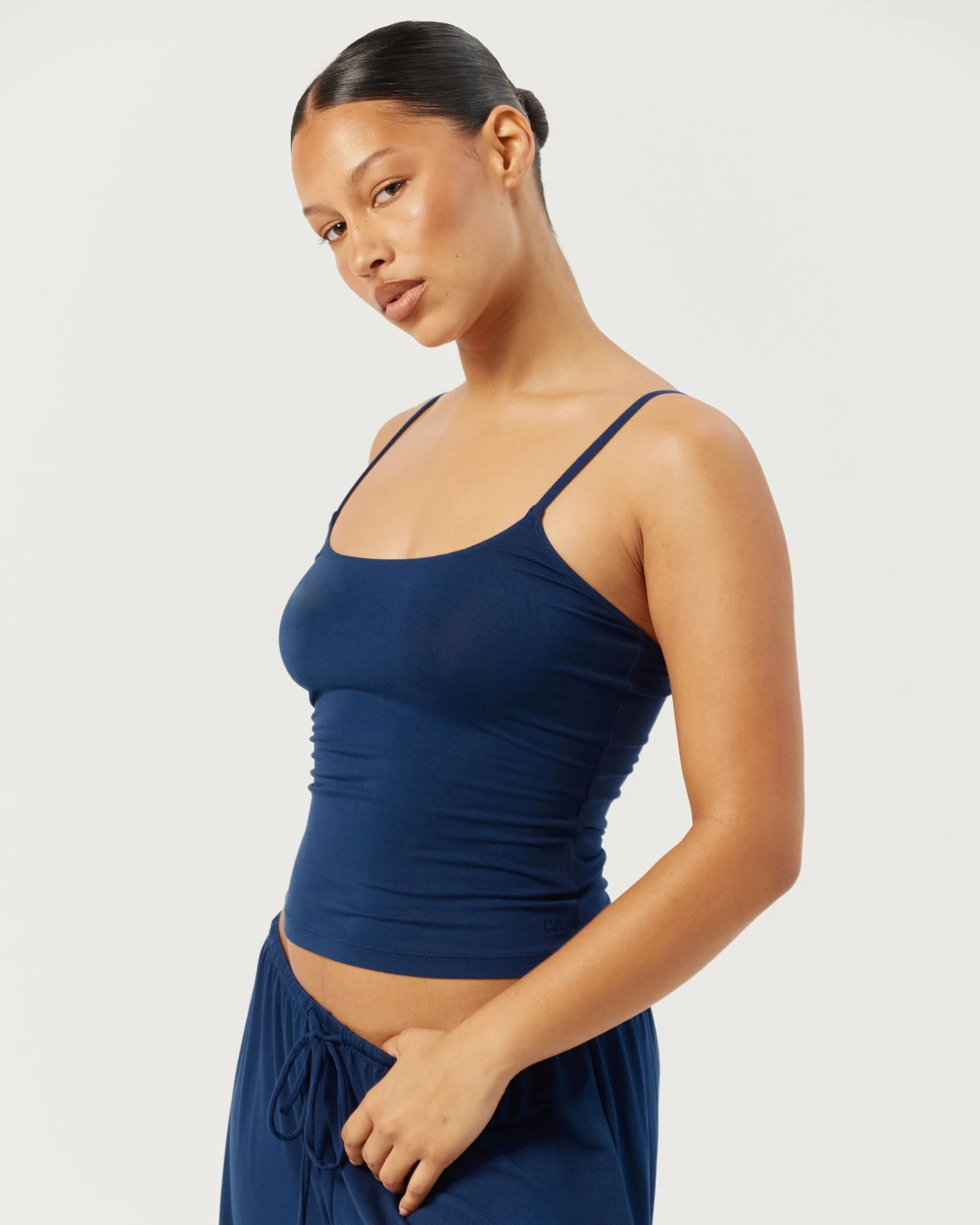 Sleep Cami Tank | Navy | Crop Shop Boutique US