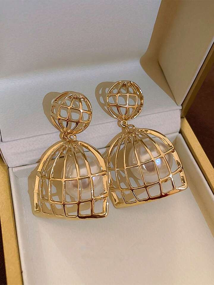 2pcs Fashion Hollow Out Drop Earrings For Women For Daily Decoration | SHEIN