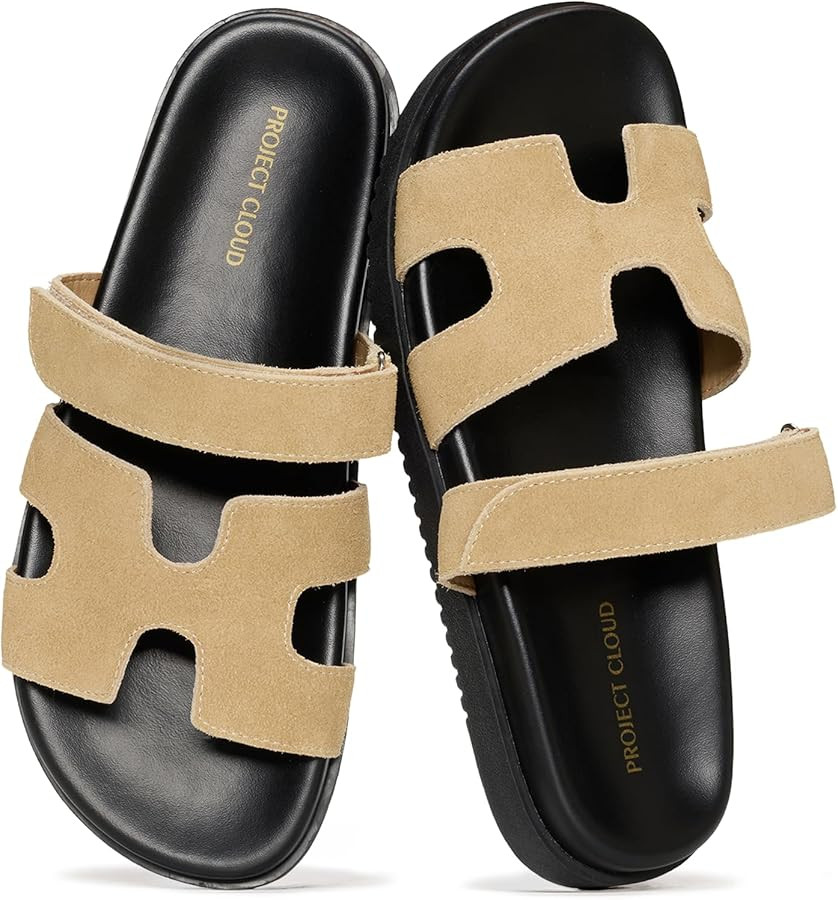Project Cloud 100% Genuine Leather Sandals for Women Footwear - Stylish Womens Sandals with Plush... | Amazon (US)