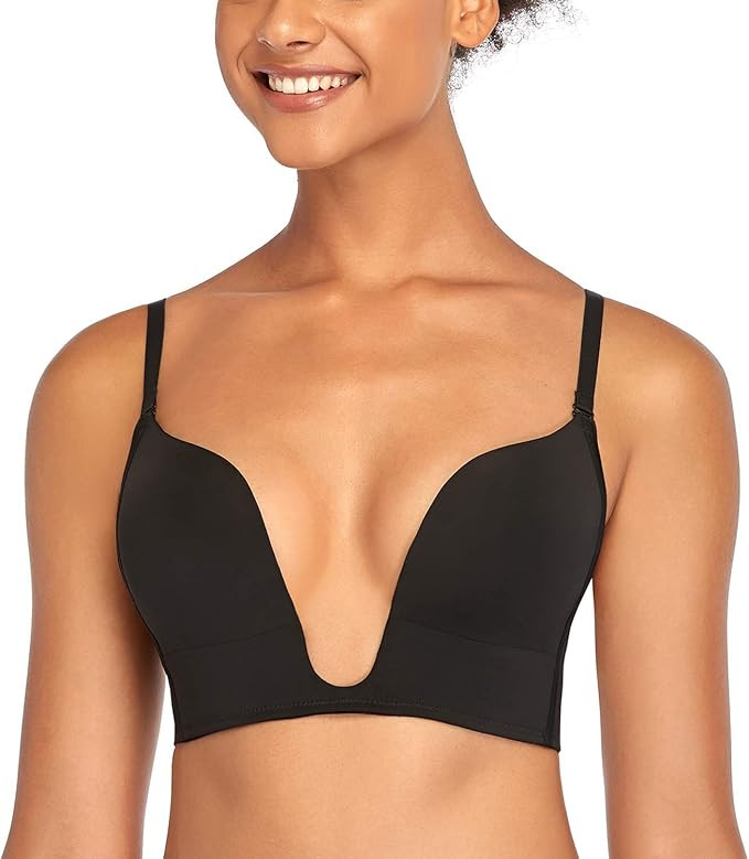 DotVol Women's Deep Plunge Bra Convertible Push up Low Cut Seamless Wireless Bra | Amazon (US)