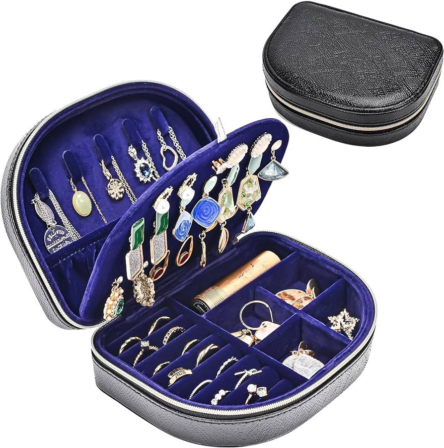 ProCase Travel Size Jewelry Box, Small Portable Seashell-Shaped Jewelry Case, 2 Layer Mini Jewelr... | Amazon (US)