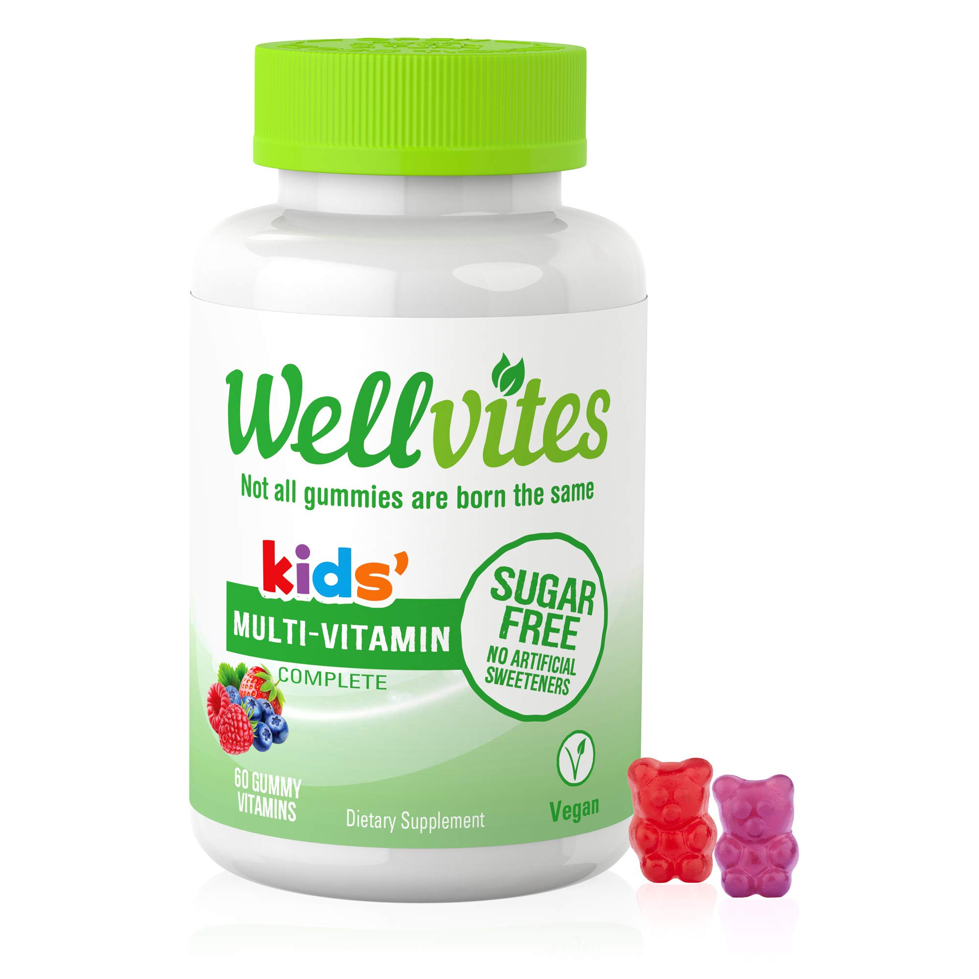 Wellvites Kids Multivitamin Gummies - Sugar Free, Vegan, Non-GMO, Vitamin A, D, B6, B12 and C - N... | Amazon (US)