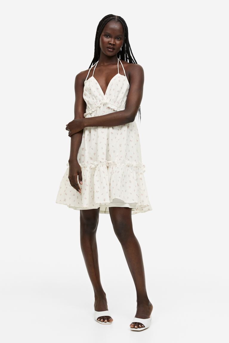 Ruffle-trimmed Halterneck Dress | H&M (US + CA)